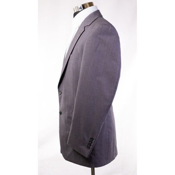 Jos. A. Bank Men 2 Button Grey Blazer 39R Wool Regular Fit Coat Jacket Striped - Picture 4 of 12